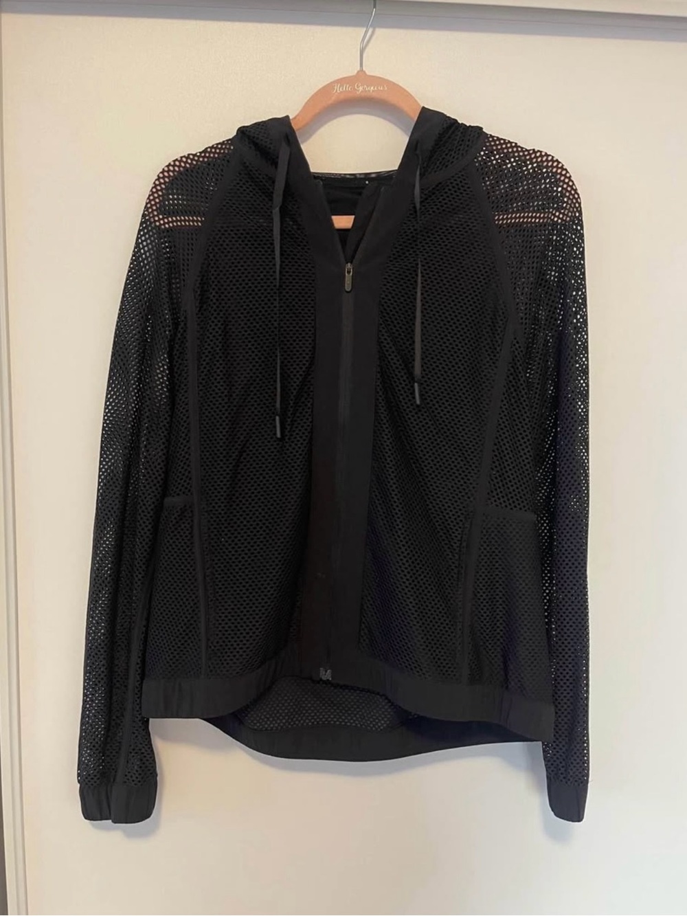 lululemon athletica Black Mesh Zip Hoodie Jacket
